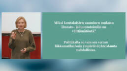 Striimaus ja Webinaarituotanto. Kuvassa hybridituotanto asiakkaan tiloista. Mukana voi hyödyntää esitysmateriaalia.